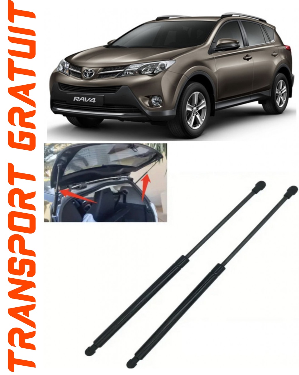 Set 2 amortizoare Haion portbagaj pentru masina Toyota Rav 4 IV