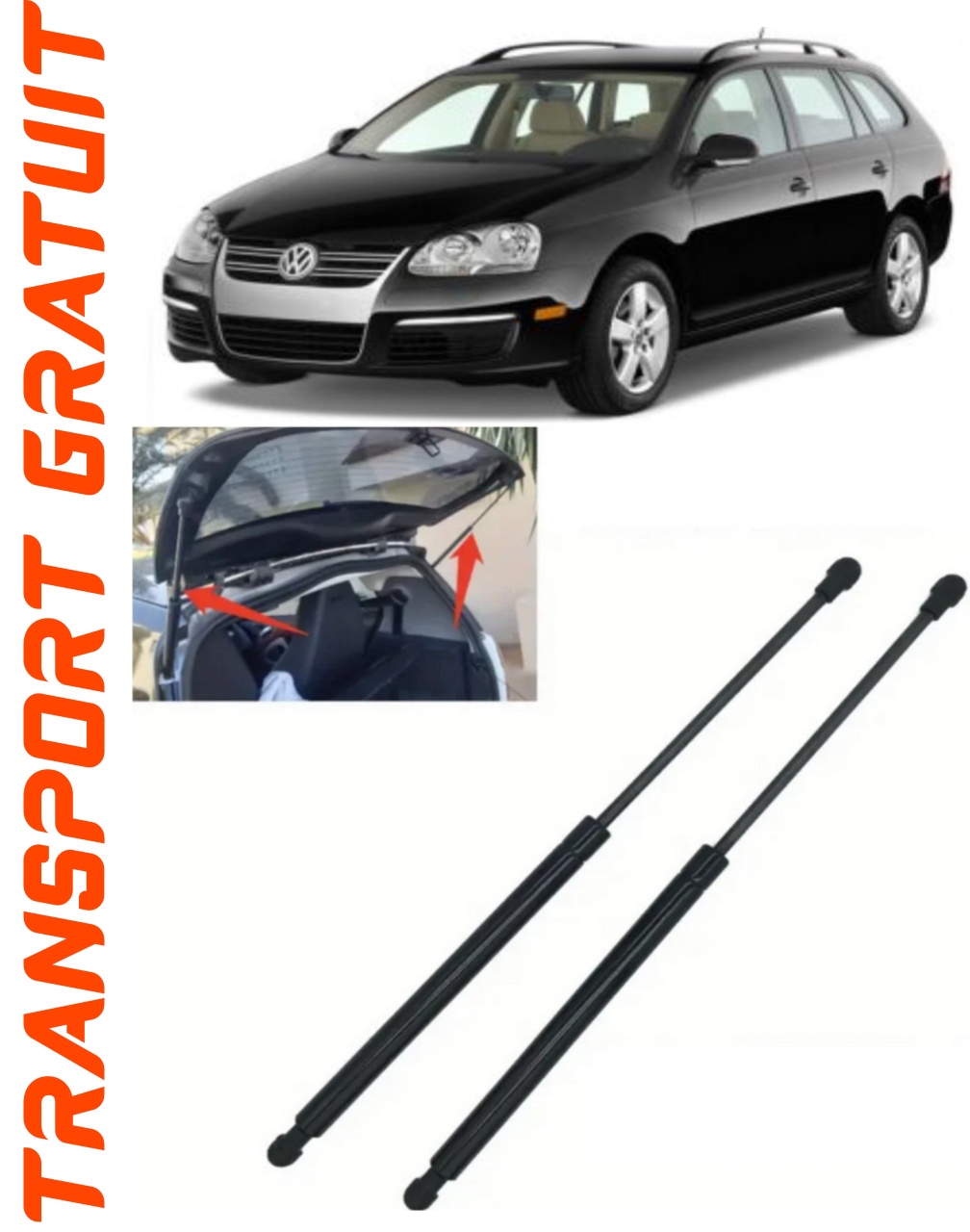 Set 2 amortizoare Haion portbagaj pentru masina VOLKSWAGEN Jetta III