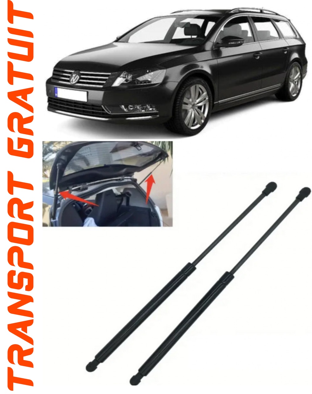 Set 2 amortizoare Haion portbagaj pentru masina VOLKSWAGEN Passat Alltrack B7