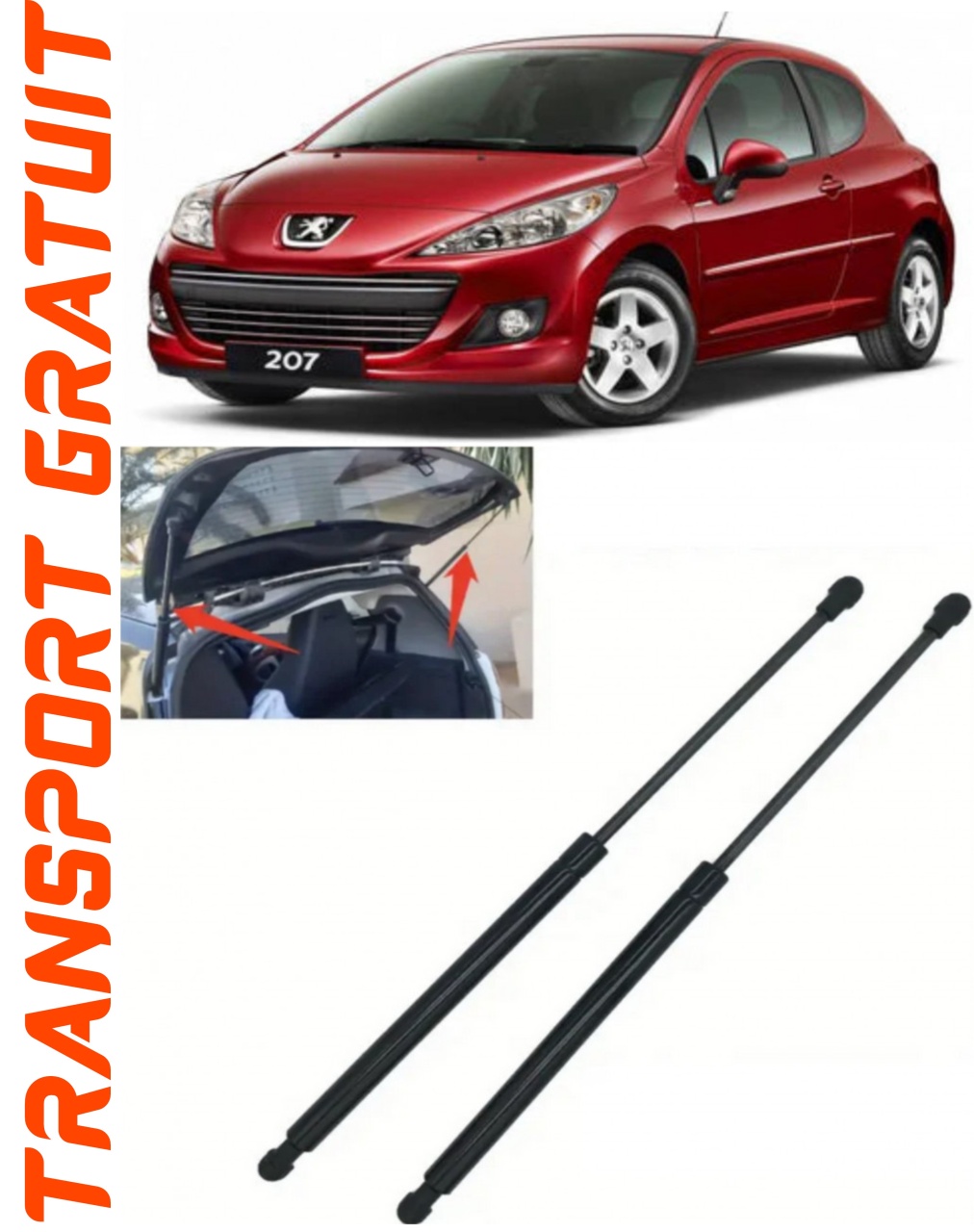 Set 2 amortizoare Haion portbagaj pentru masina VOLKSWAGEN Polo IV