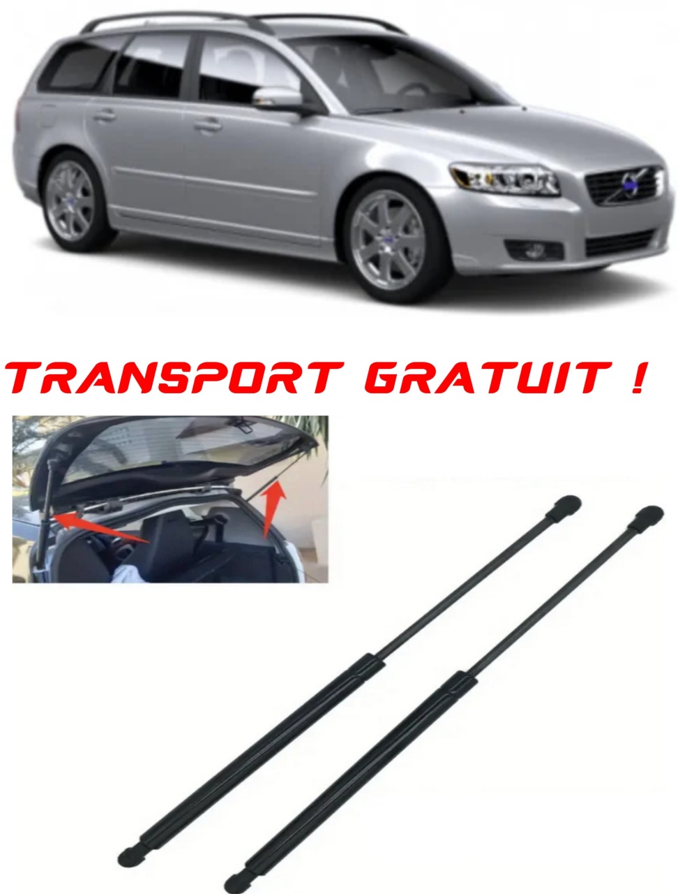 Set 2 amortizoare Haion portbagaj pentru masina Volvo V50 (545)