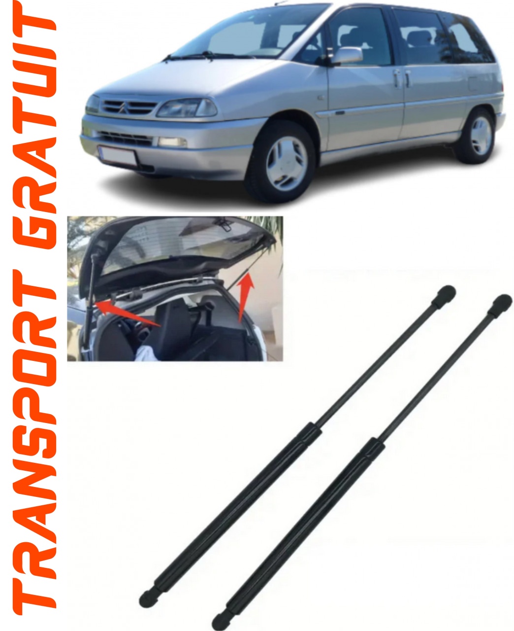 Set 2 amortizoare Haion portbagaj pentru masina Citroen Evasion