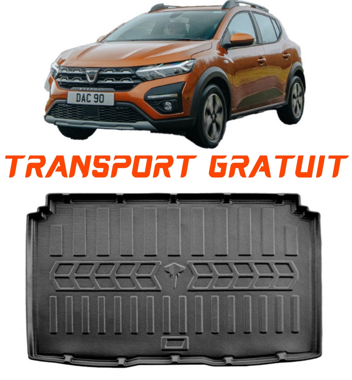 Tavita portbagaj auto dedicata pentru haionul masinii tale Dacia Sandero