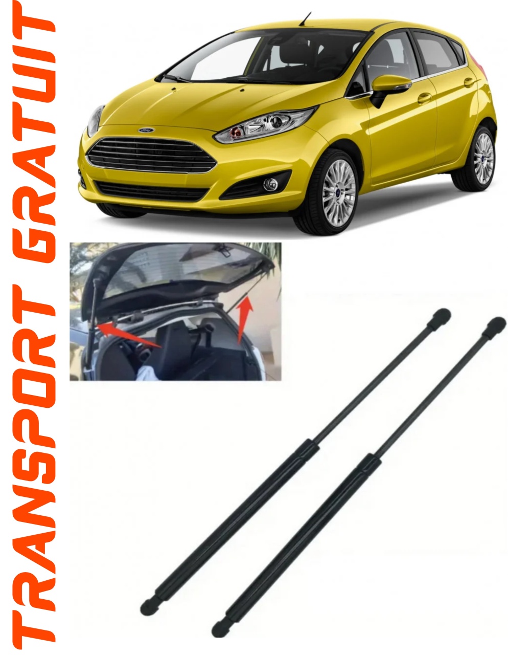 Set 2 amortizoare Haion portbagaj pentru masina Ford Fiesta