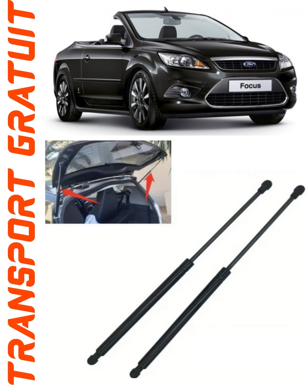 Set 2 amortizoare Haion portbagaj pentru masina Ford Focus II Convertible