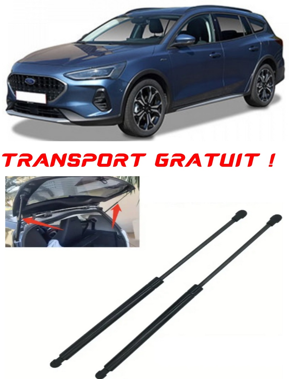 Set 2 amortizoare Haion portbagaj pentru masina Ford FOCUS IV Turnier (HP)