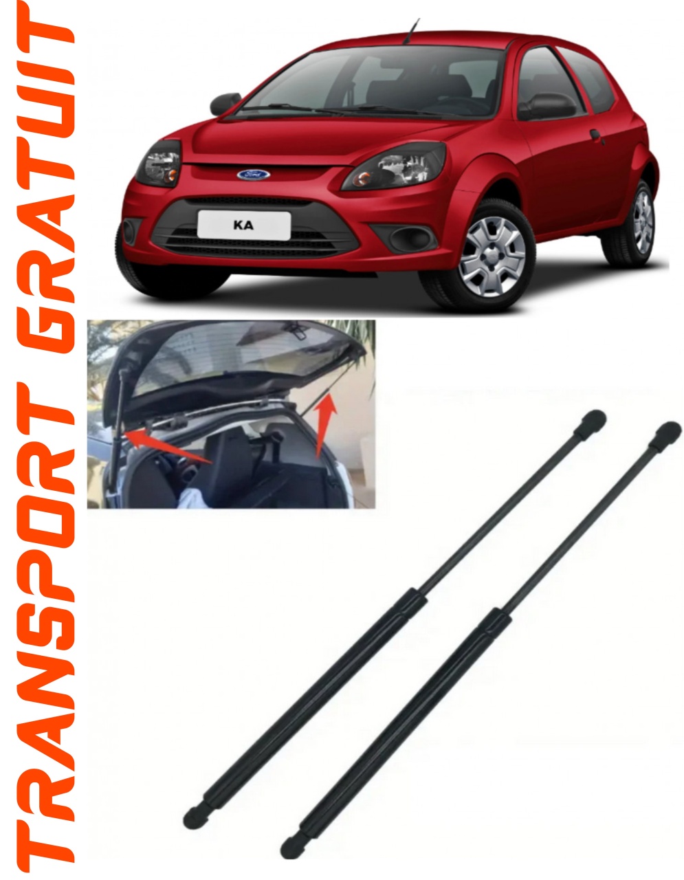 Set 2 amortizoare Haion portbagaj pentru masina Ford Ka