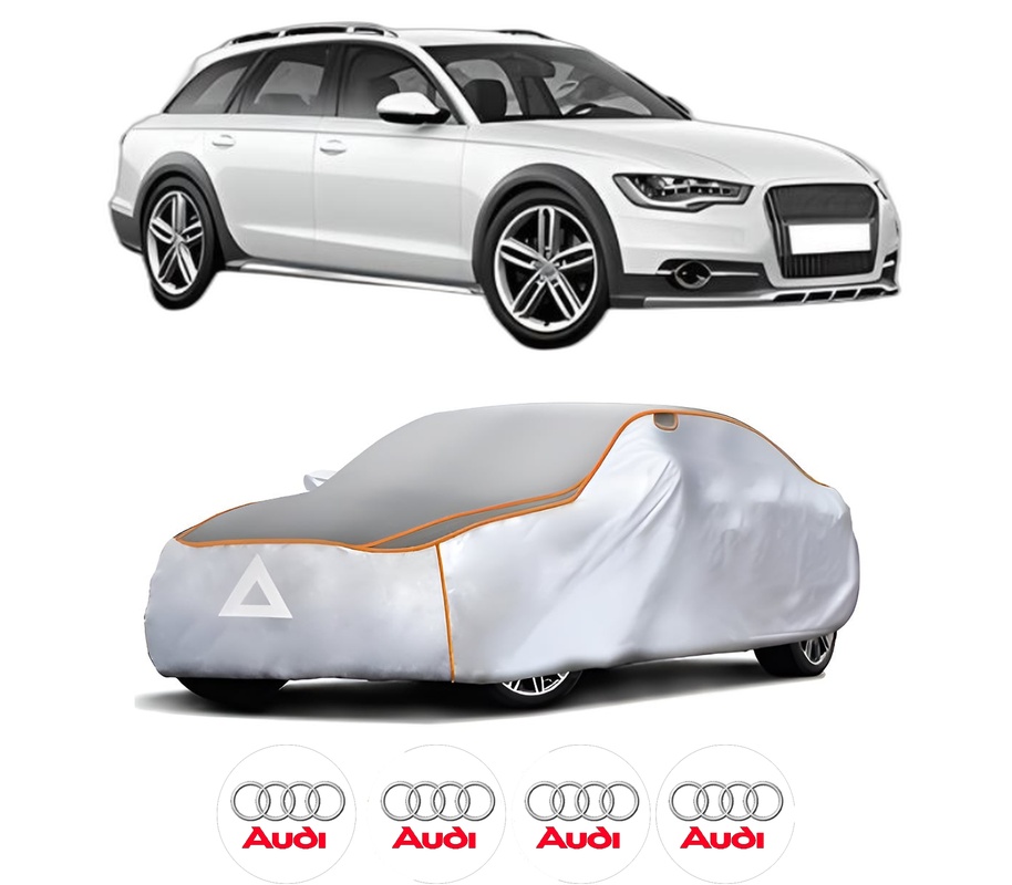 Husa Prelata Antigrindina Auto AUDI A4 Allroad B8 (8KH) din 2009-2016, Protectie auto contra intemperiilor la grindina, Waterproof, 4x Stickere auto AUDI