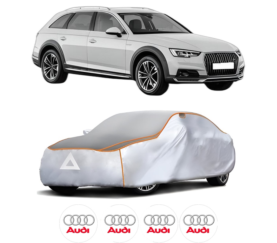 Husa Prelata Antigrindina Auto AUDI A4 Allroad B9 (8WH, 8WJ) din 2016-2020, Protectie auto contra intemperiilor la grindina, Waterproof, 4x Stickere auto AUDI