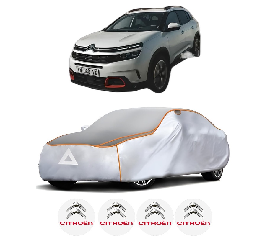 Husa Prelata Antigrindina Auto CITROEN C5 AIRCROSS (A_) din 2018-2023, Protectie auto contra intemperiilor la grindina, Waterproof, 4x Stickere auto CITROEN