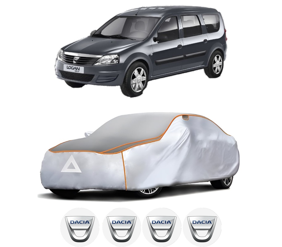 Husa Prelata Antigrindina Auto DACIA LOGAN MCV (KS_) din 2007-2013, Protectie auto contra intemperiilor la grindina, Waterproof, 4x Stickere auto DACIA