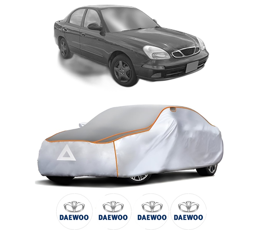 Husa Prelata Antigrindina Auto DAEWOO NUBIRA Saloon (J150) din 1999-2002, Protectie auto contra intemperiilor la grindina, Waterproof, 4x Stickere auto DAEWOO
