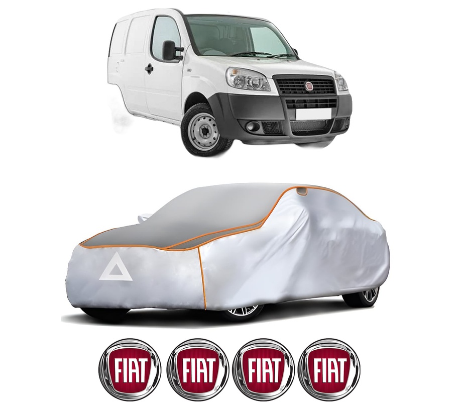 Husa Prelata Antigrindina Auto FIAT DOBLO Box Body/MPV (223_) din 2001-2010, Protectie auto contra intemperiilor la grindina, Waterproof, 4x Stickere auto FIAT