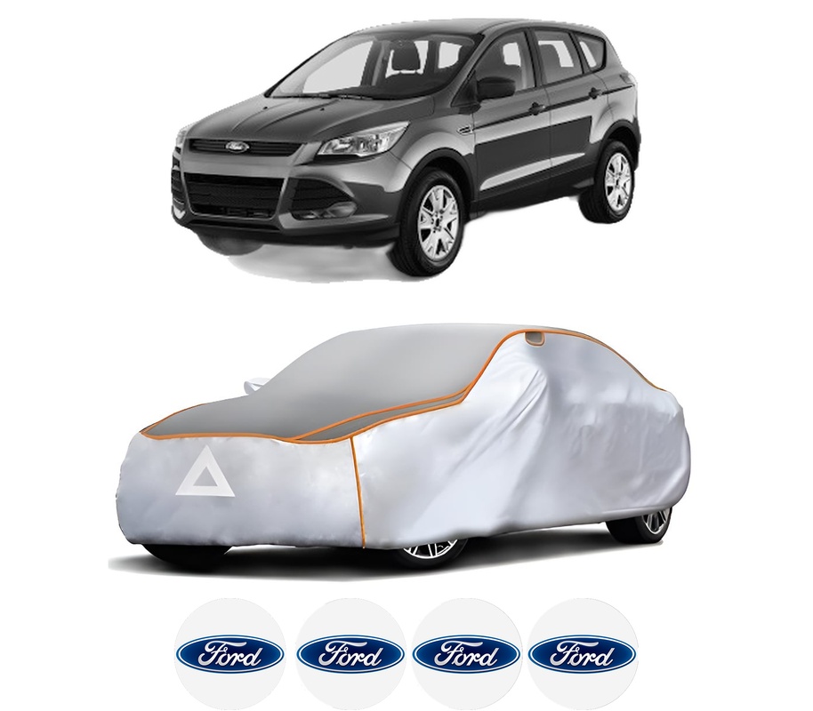 Husa Prelata Antigrindina Auto FORD KUGA II VAN din 2014-2019, Protectie auto contra intemperiilor la grindina, Waterproof, 4x Stickere auto FORD