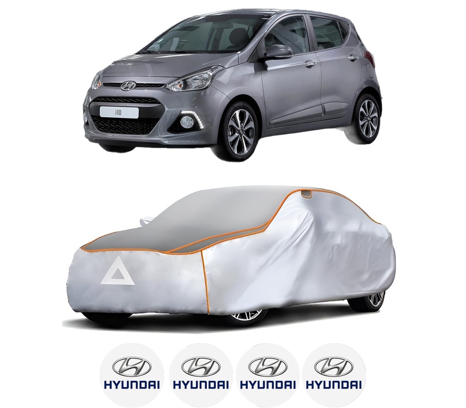 Husa Prelata Antigrindina Auto HYUNDAI i10 II (BA, IA) din 2013-2019, Protectie auto contra intemperiilor la grindina, Waterproof, 4x Stickere auto HYUNDAI