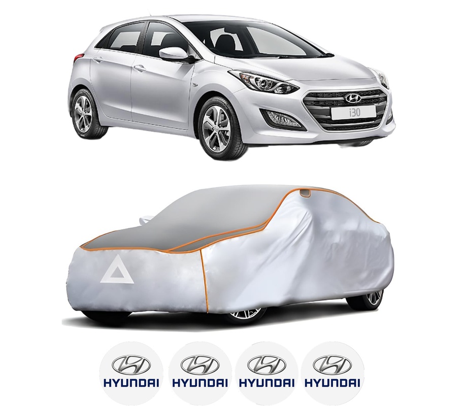 Husa Prelata Antigrindina Auto HYUNDAI i30 (GD) din 2011-2016, Protectie auto contra intemperiilor la grindina, Waterproof, 4x Stickere auto HYUNDAI