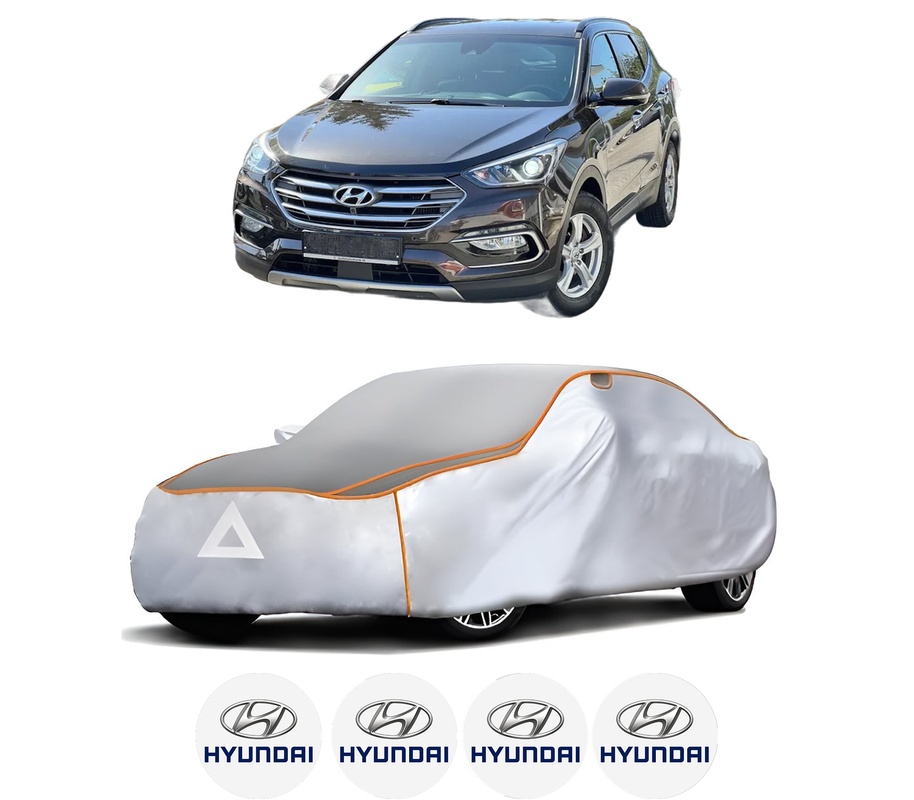 Husa Prelata Antigrindina Auto HYUNDAI SANTA FÉ III (DM, DMA) din 2012-2018, Protectie auto contra intemperiilor la grindina, Waterproof, 4x Stickere auto HYUNDAI