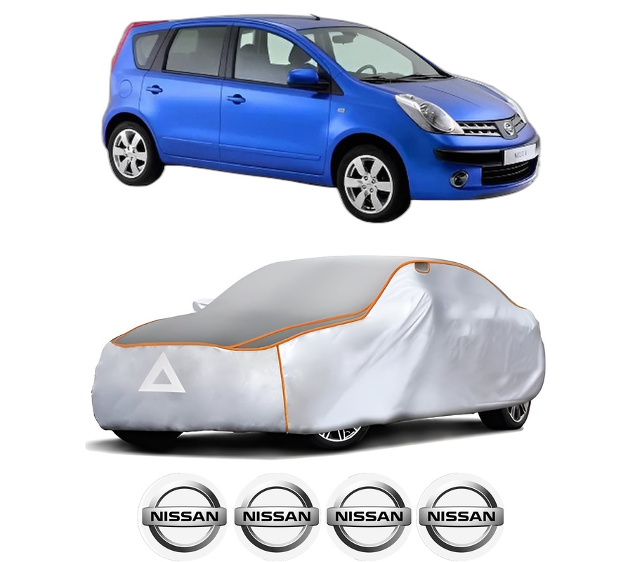 Husa Prelata Antigrindina Auto NISSAN NOTE (E11, NE11) din 2006-2013, Protectie auto contra intemperiilor la grindina, Waterproof, 4x Stickere auto NISSAN
