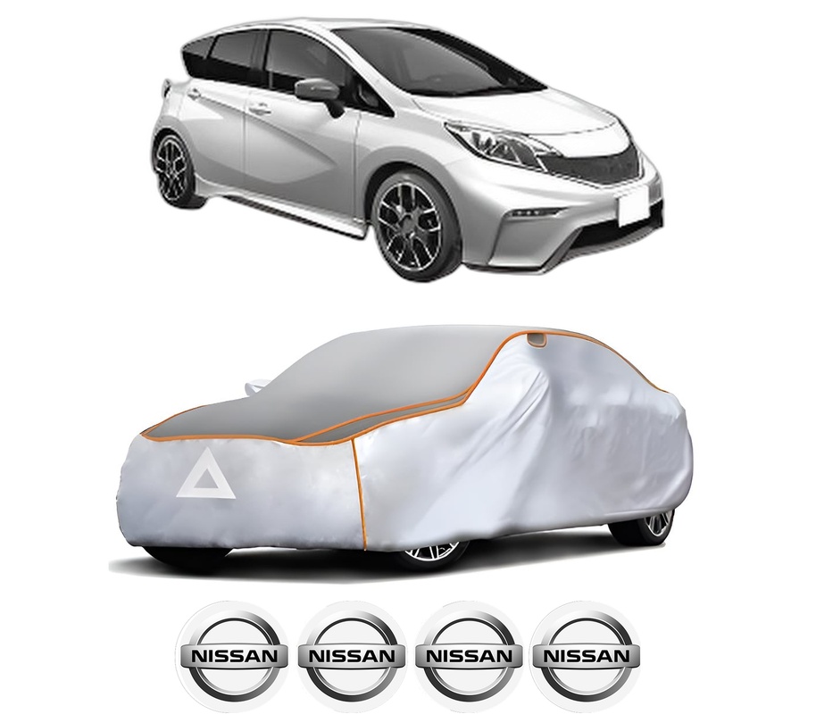 Husa Prelata Antigrindina Auto NISSAN NOTE (E12) din 2012-2016, Protectie auto contra intemperiilor la grindina, Waterproof, 4x Stickere auto NISSAN