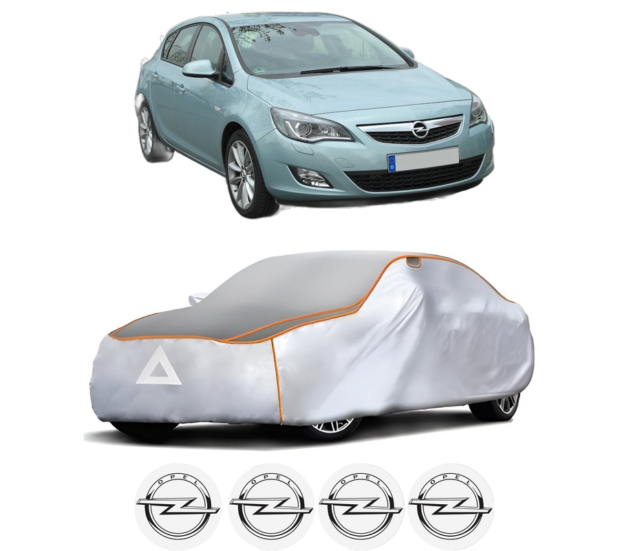 Husa Prelata Antigrindina Auto OPEL ASTRA J (P10) din 2009-2015, Protectie auto contra intemperiilor la grindina, Waterproof, 4x Stickere auto OPEL