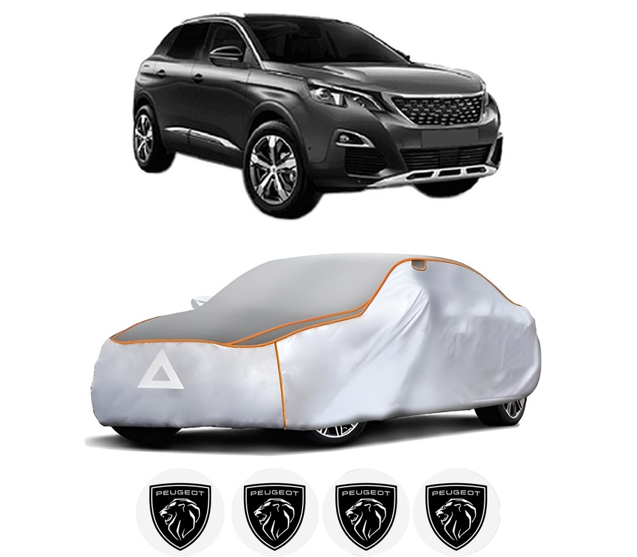 Husa Prelata Antigrindina Auto PEUGEOT 3008 Van (MR_, MC_, MJ_) din 2016-2018, Protectie auto contra intemperiilor la grindina, Waterproof, 4x Stickere auto PEUGEOT