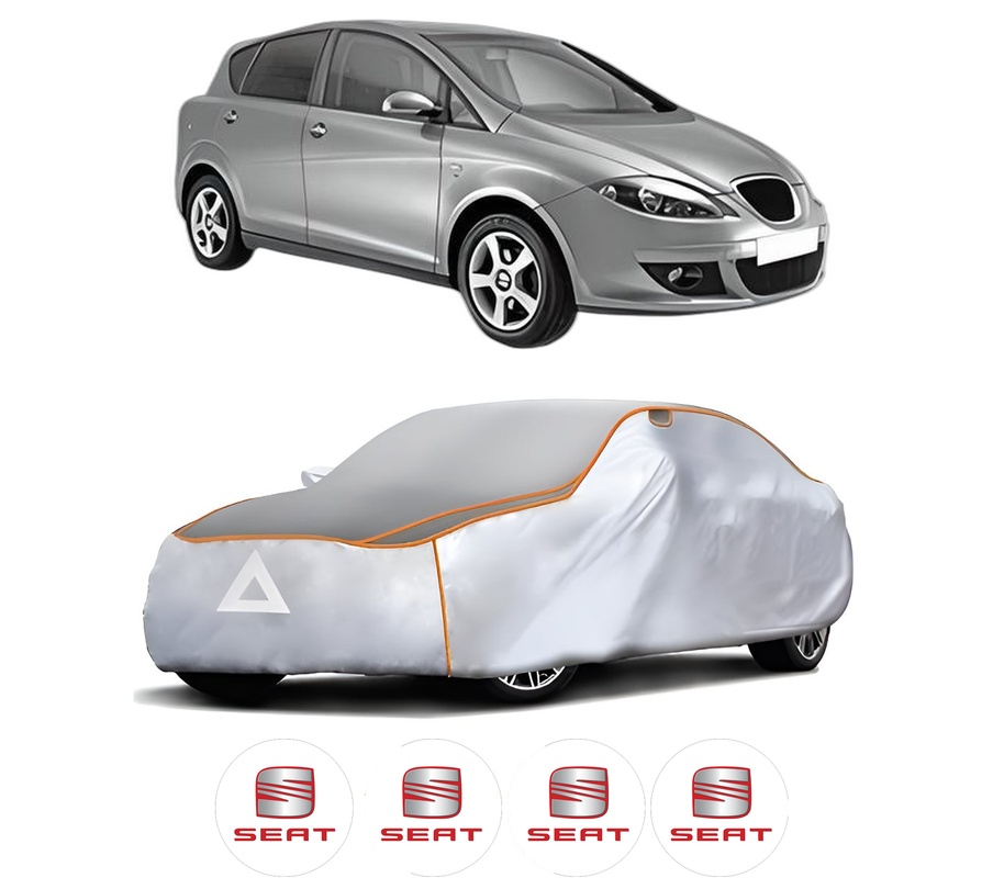 Husa Prelata Antigrindina Auto SEAT TOLEDO III (5P2) din 2004-2009, Protectie auto contra intemperiilor la grindina, Waterproof, 4x Stickere auto SEAT