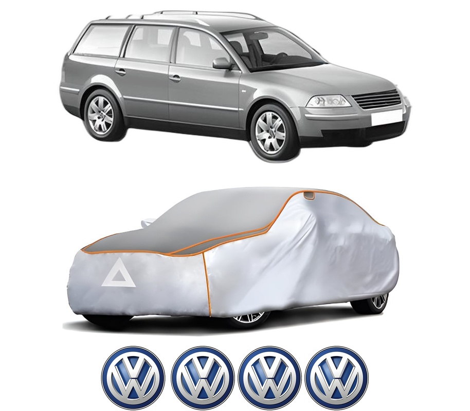 Husa Prelata Antigrindina Auto Volskwagen PASSAT B5.5 Variant (3B6) din 2000-2005, Protectie auto contra intemperiilor la grindina, Waterproof, 4x Stickere auto Volskwagen