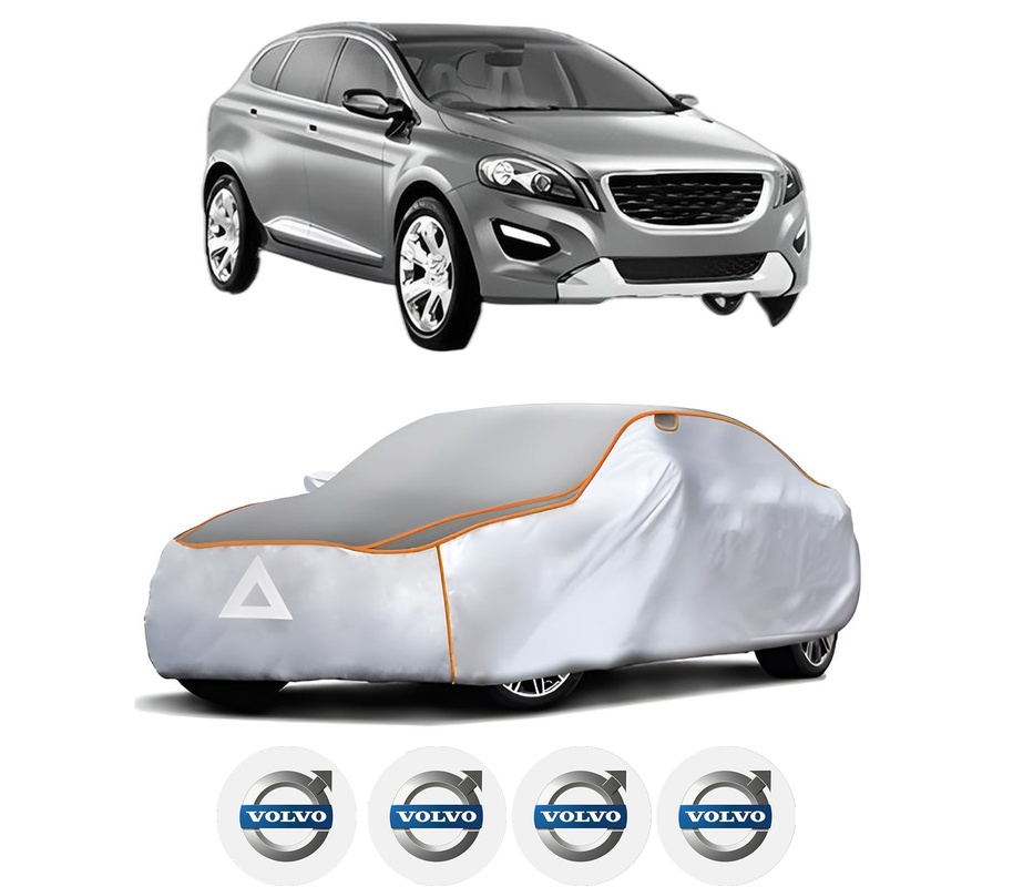 Husa Prelata Antigrindina Auto VOLVO XC60 I SUV (156) din 2008-2017, Protectie auto contra intemperiilor la grindina, Waterproof, 4x Stickere auto VOLVO