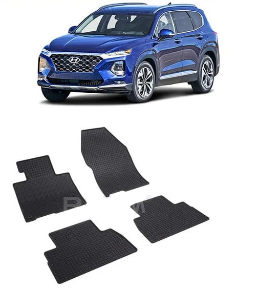 Set 4 covorase Hyundai Santa Fe 2019-2020, din cauciuc 100%, compatibile cu autoturismul HYUNDAI Santa
