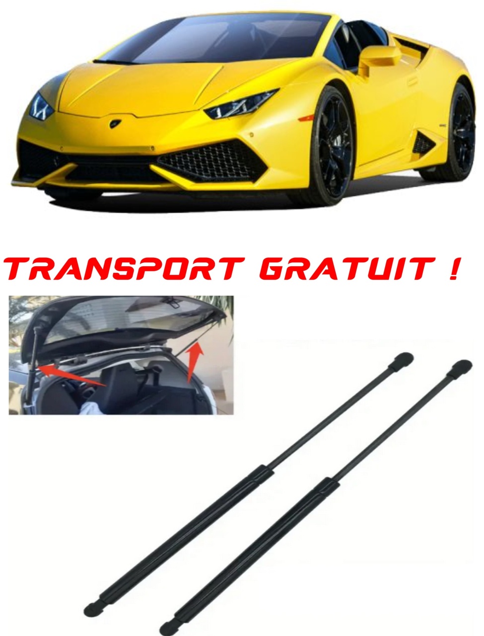 Set 2 amortizoare Haion portbagaj pentru masina Lamborghini HURACÁN