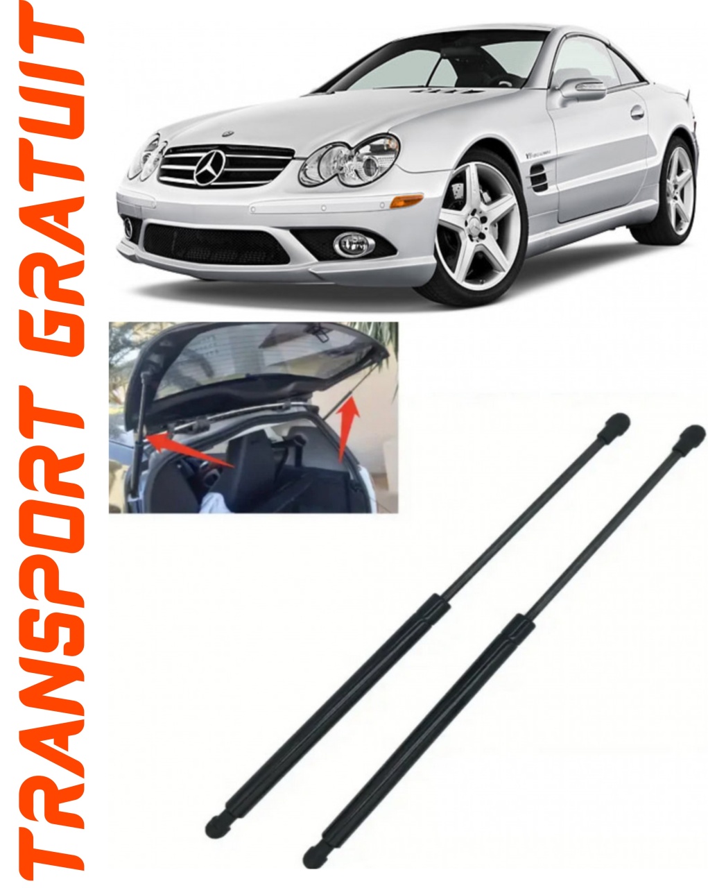 Set 2 amortizoare Haion portbagaj pentru masina Mercedes-benz E-Class