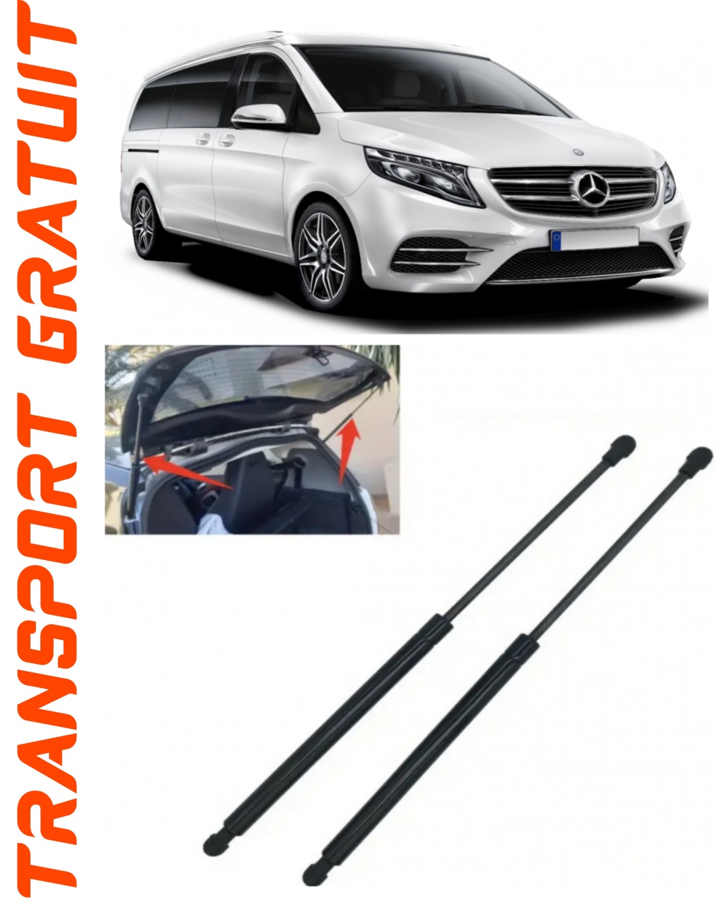 Set 2 amortizoare Haion portbagaj pentru masina Mercedes-benz T-Class