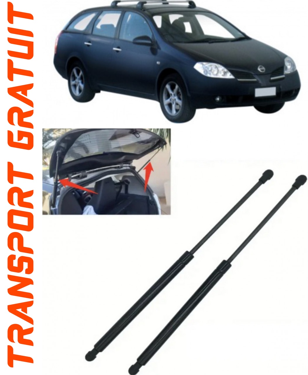 Set 2 amortizoare Haion portbagaj pentru masina Nissan Primera