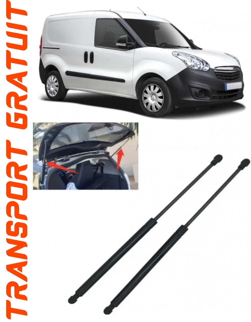Set 2 amortizoare Haion portbagaj pentru masina Opel Combo