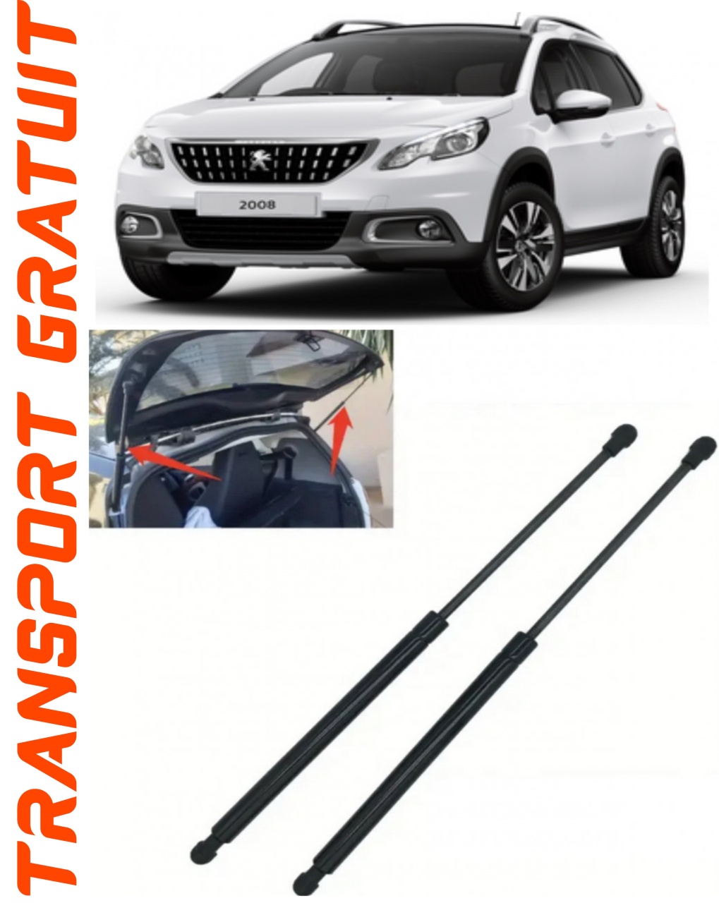 Set 2 amortizoare Haion portbagaj pentru masina Peugeot 2008 I