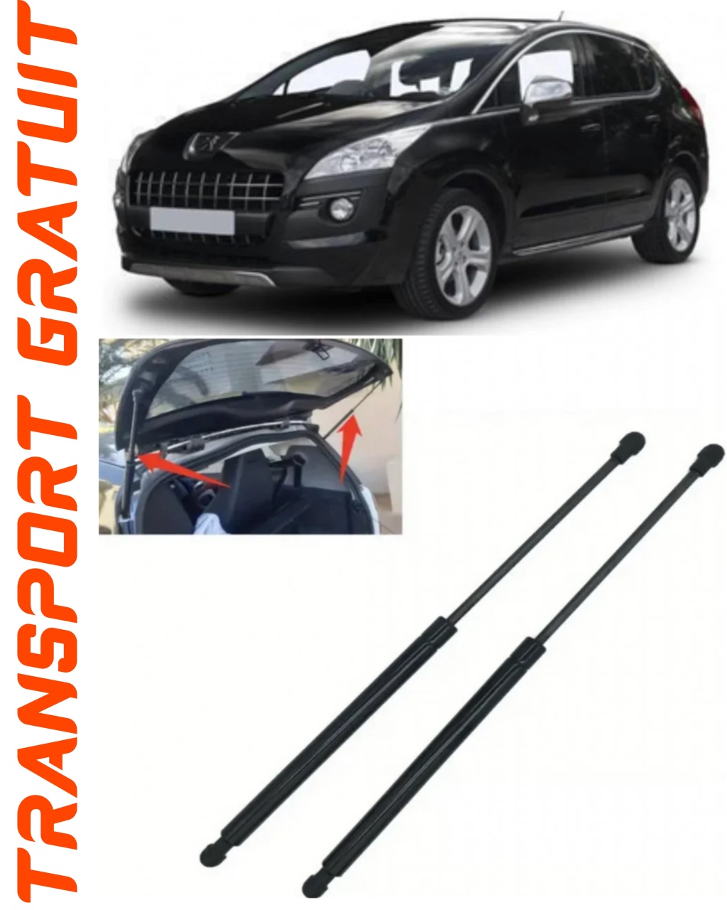 Set 2 amortizoare Haion portbagaj pentru masina Peugeot 3008