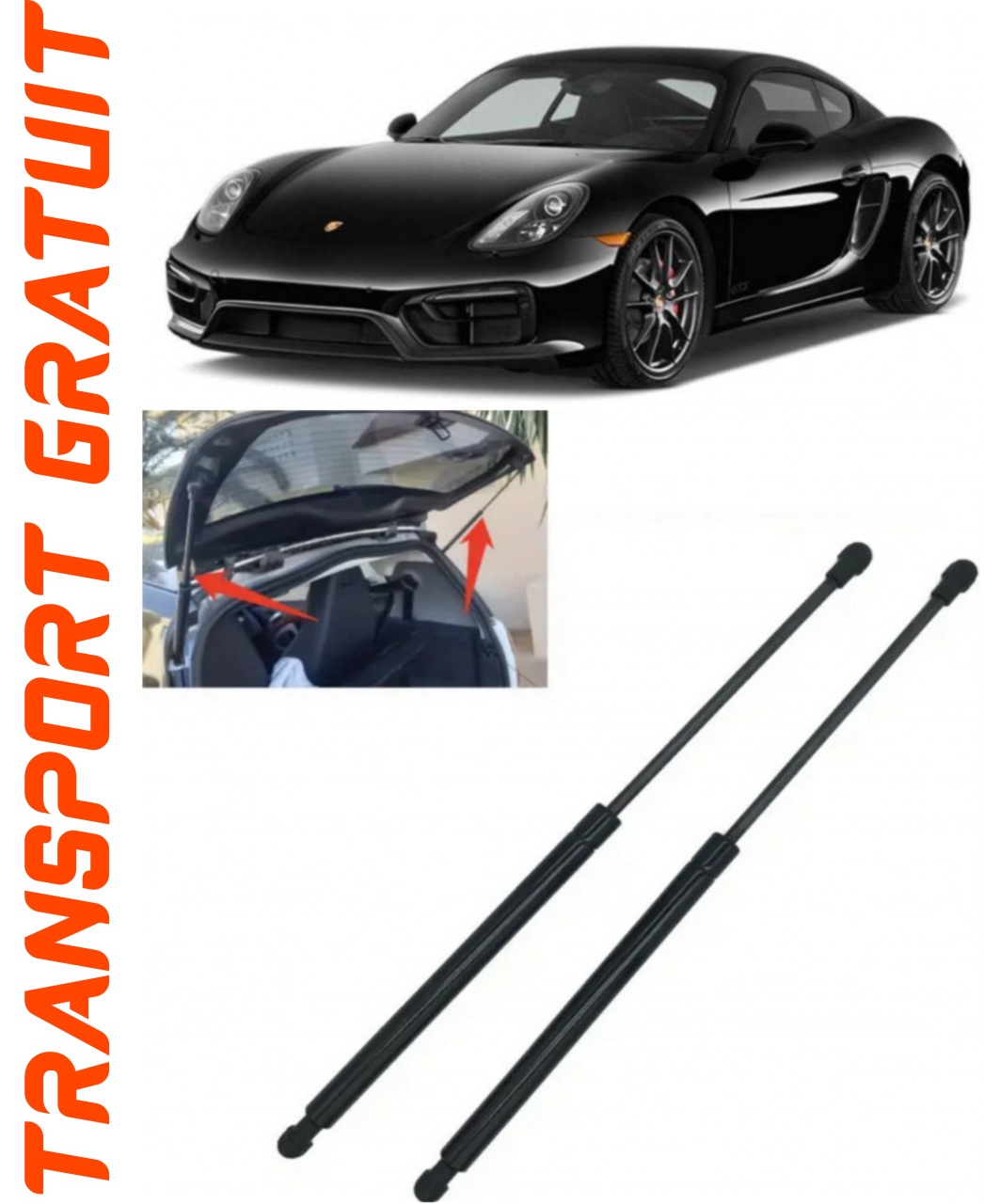 Set 2 amortizoare Haion portbagaj pentru masina Porsche 718