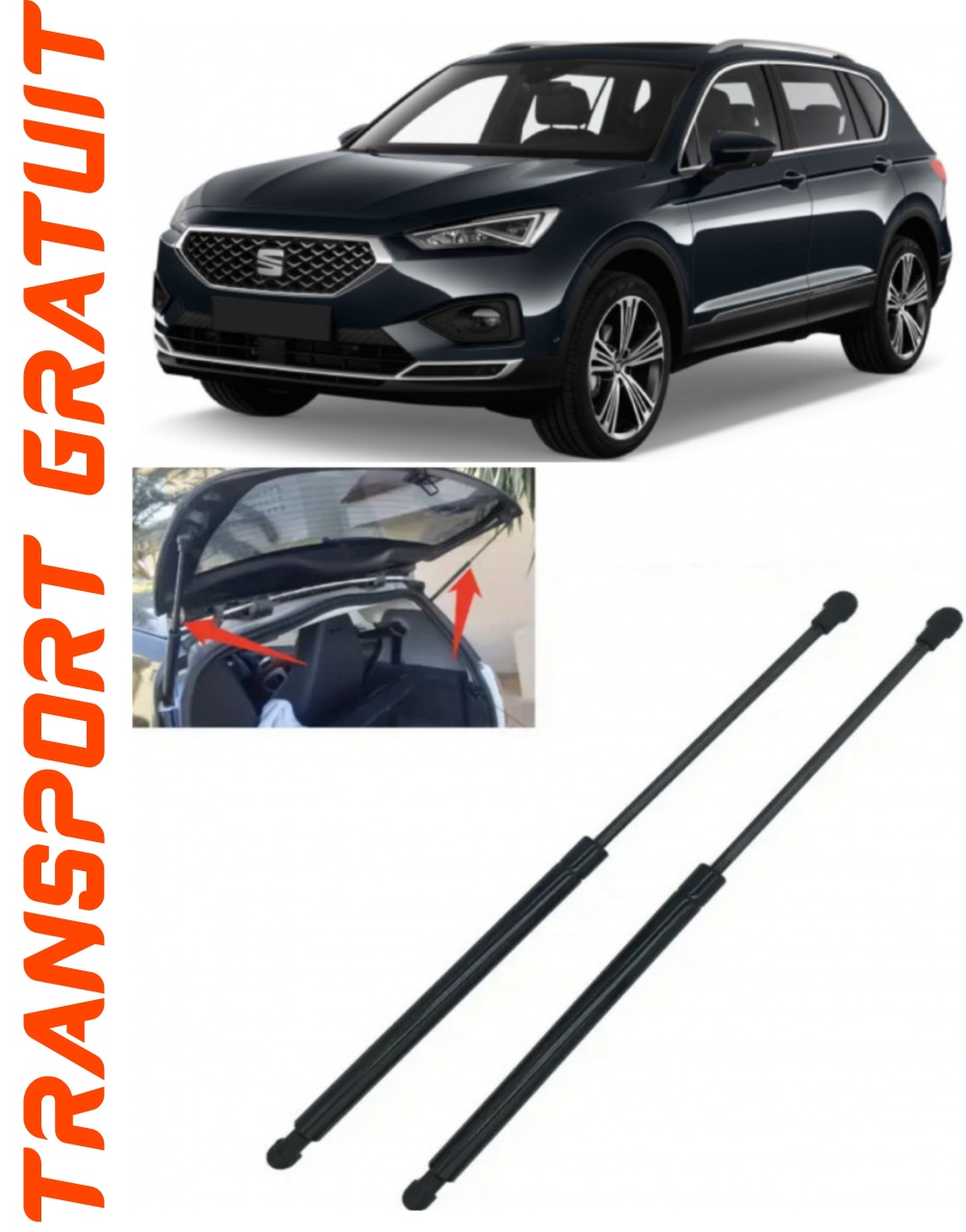 Set 2 amortizoare Haion portbagaj pentru masina Seat Tarraco
