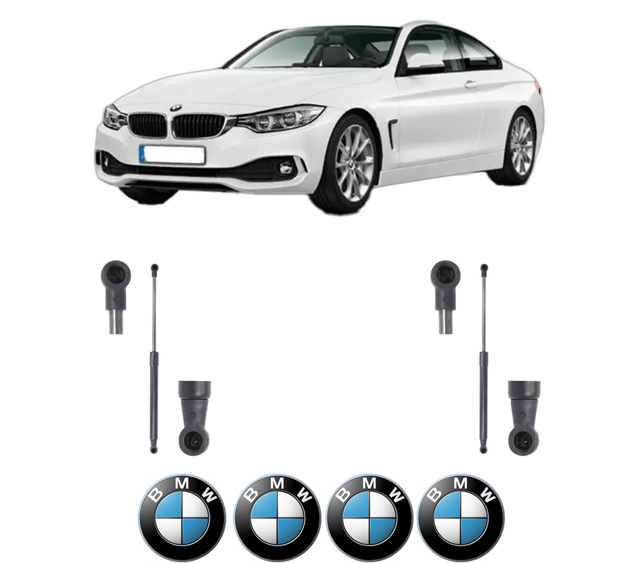 Set amortizoare portbagaj haion pentru BMW 4 Coupe (F32, F82) din 2013-2020, 2 bucati, KROSNO, 4 stickere auto BMW