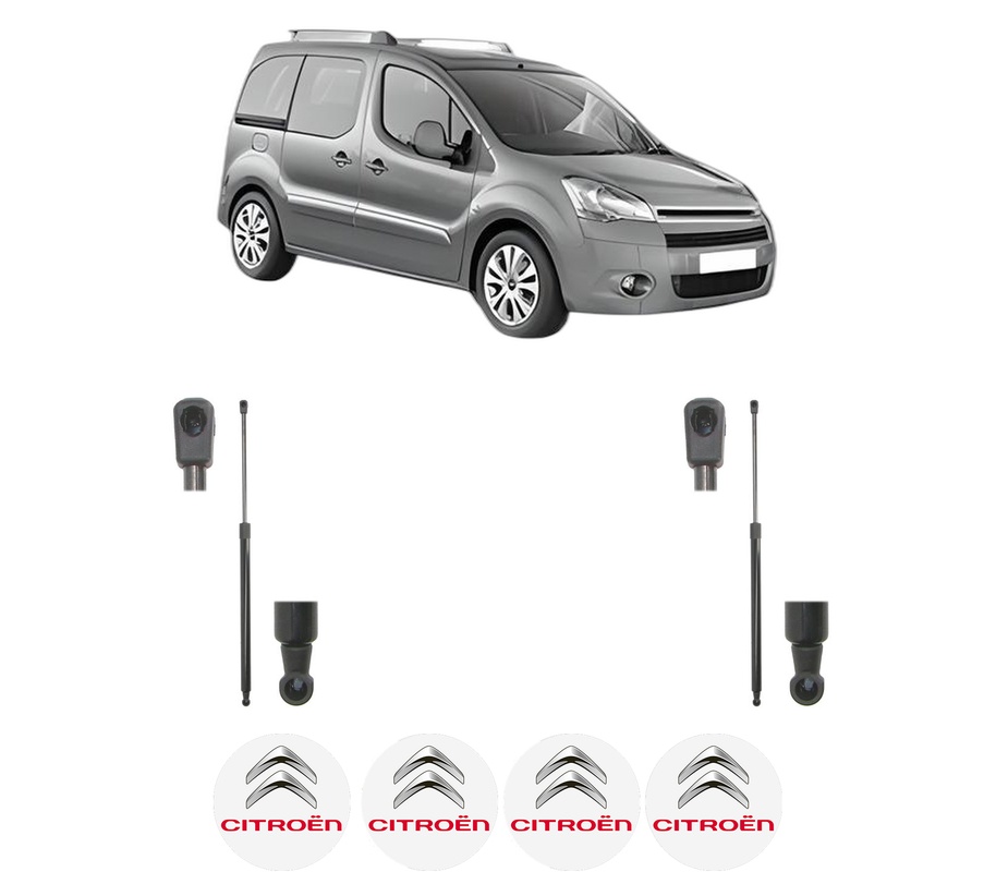 Set amortizoare portbagaj haion pentru CITROEN BERLINGO MULTISPACE (B9) din 2008-2021, 2 bucati, MAGNUM TECHNOLOGY, 4 stickere auto CITROEN