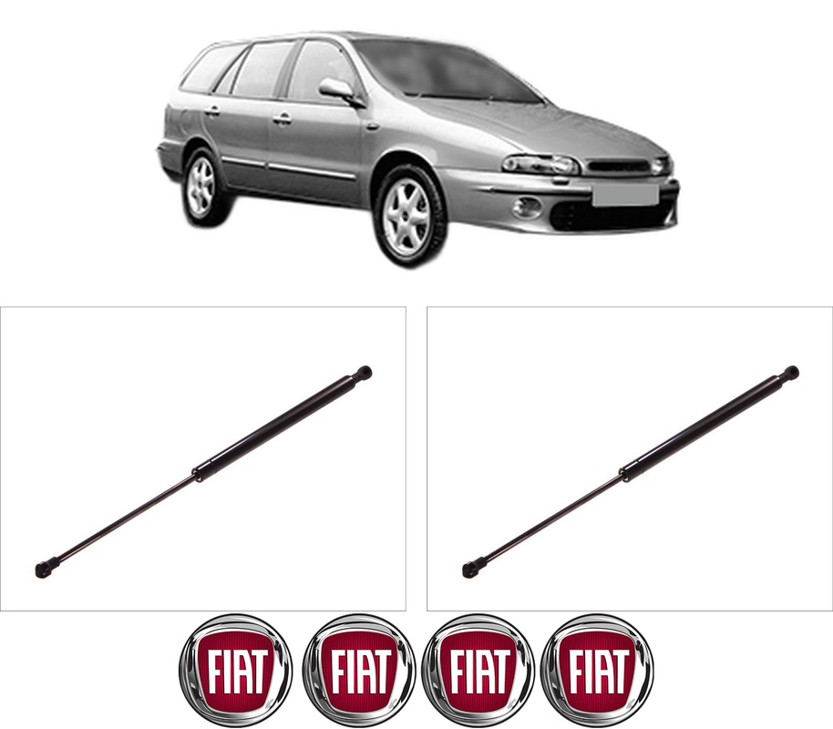 Set amortizoare portbagaj haion pentru FIAT MAREA Weekend (185_) din 1996-2003, 2 bucati, KROSNO, 4 stickere auto FIAT