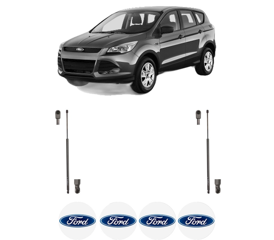 Set amortizoare portbagaj haion pentru FORD KUGA II VAN din 2014-2019, 2 bucati, KROSNO, 4 stickere auto FORD