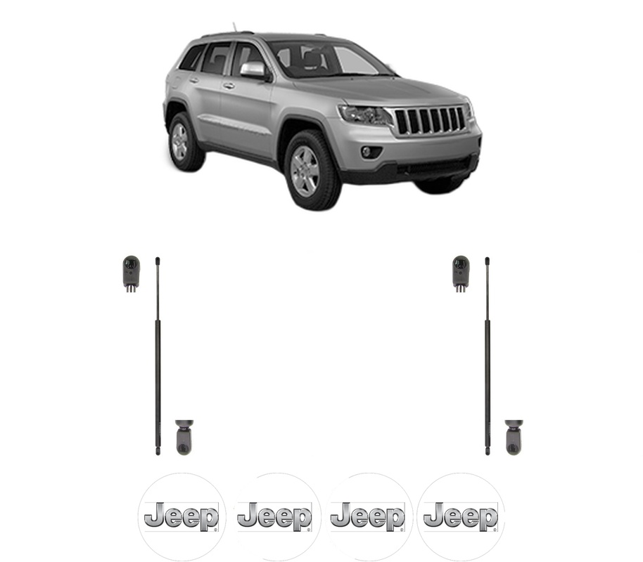 Set amortizoare portbagaj haion pentru JEEP GRAND CHEROKEE IV (WK, WK2) din 2010-2016, 2 bucati, KROSNO, 4 stickere auto JEEP