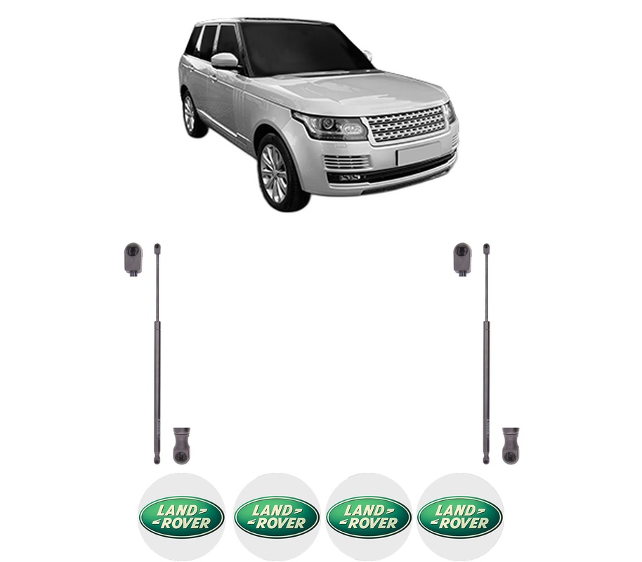 Set amortizoare portbagaj haion pentru LAND ROVER RANGE ROVER IV (L405) din 2012-2021, 2 bucati, KROSNO, 4 stickere auto LAND ROVER