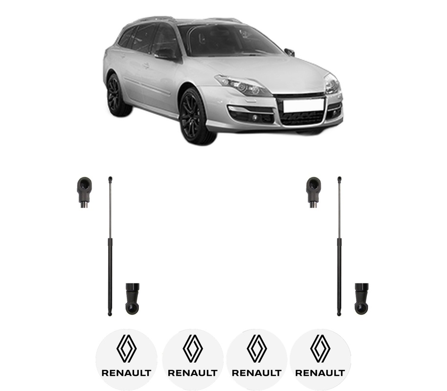 Set amortizoare portbagaj haion pentru RENAULT LAGUNA III Grandtour (KT0/1) din 2007-2015, 2 bucati, MAGNUM TECHNOLOGY, 4 stickere auto RENAULT