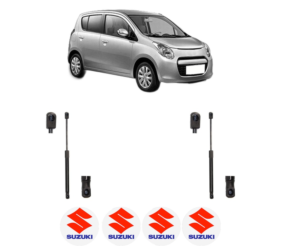 Set amortizoare portbagaj haion pentru SUZUKI ALTO VII (GF, HA25_, HA35_) din 2009-2012, 2 bucati, MAGNUM TECHNOLOGY, 4 stickere auto SUZUKI