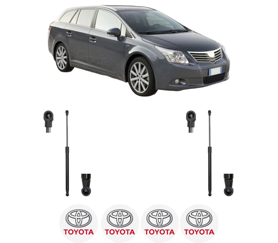 Set amortizoare portbagaj haion pentru TOYOTA AVENSIS Estate (_T27_) din 2008-2018, 2 bucati, MAGNUM TECHNOLOGY, 4 stickere auto TOYOTA