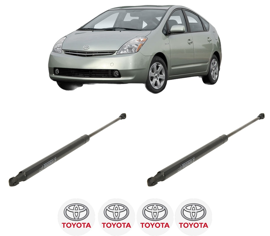 Set amortizoare portbagaj haion pentru TOYOTA PRIUS Liftback (_W2_) din 2003-2009, 2 bucati, KROSNO, 4 stickere auto TOYOTA