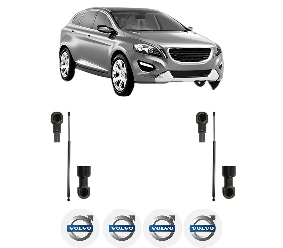 Set amortizoare portbagaj haion pentru VOLVO XC60 I VAN (156) din 2013-2017, 2 bucati, MAGNUM TECHNOLOGY, 4 stickere auto VOLVO