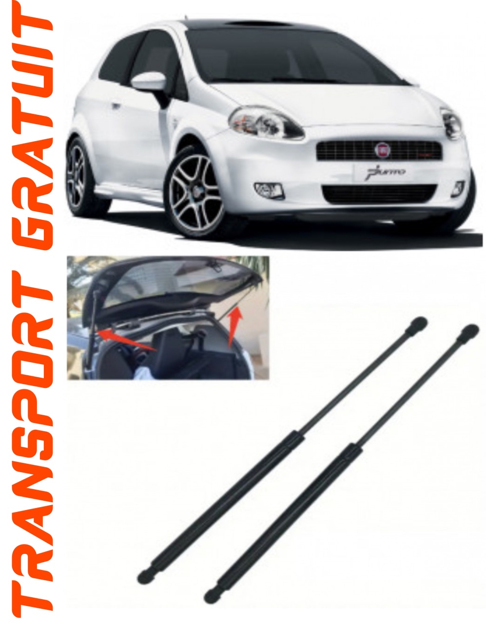 Set 2 amortizoare Haion portbagaj pentru masina Fiat Grande Punto